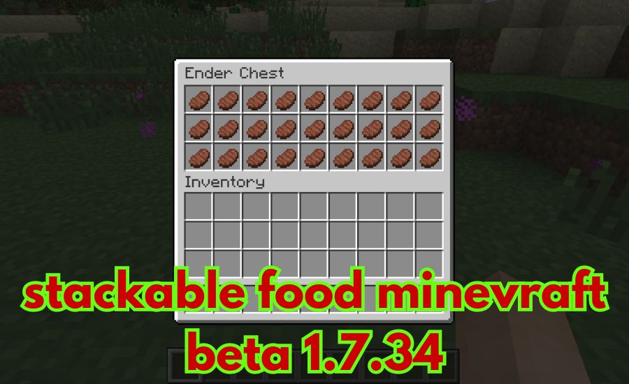 Stackable food Minecraft Beta 1.7.34